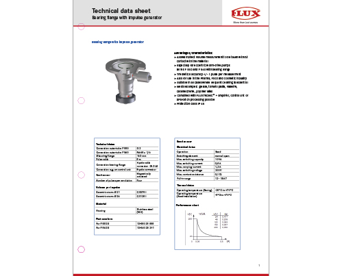 Bearing flange with impulse generator