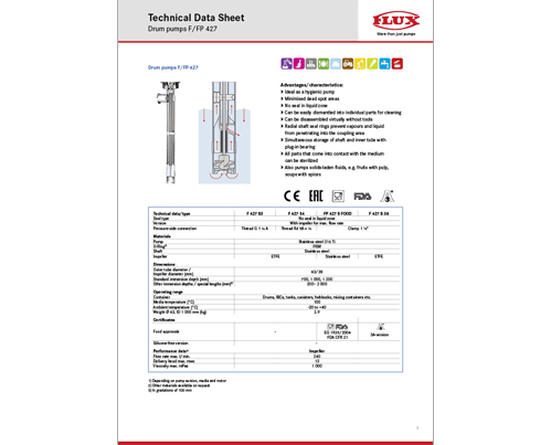 Drum pumps F/FP 427